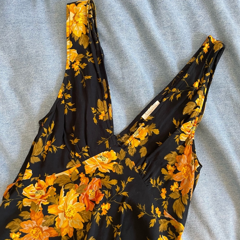 Auguste Floral Sleeveless Dress with Ties